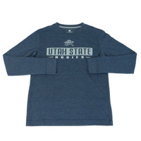 Navy Long-Sleeve Youth Aggie Bull Utah State T-Shirt